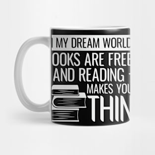 Books Make Me Thin Funny Reader Bookworm Gifts 2024 Mug